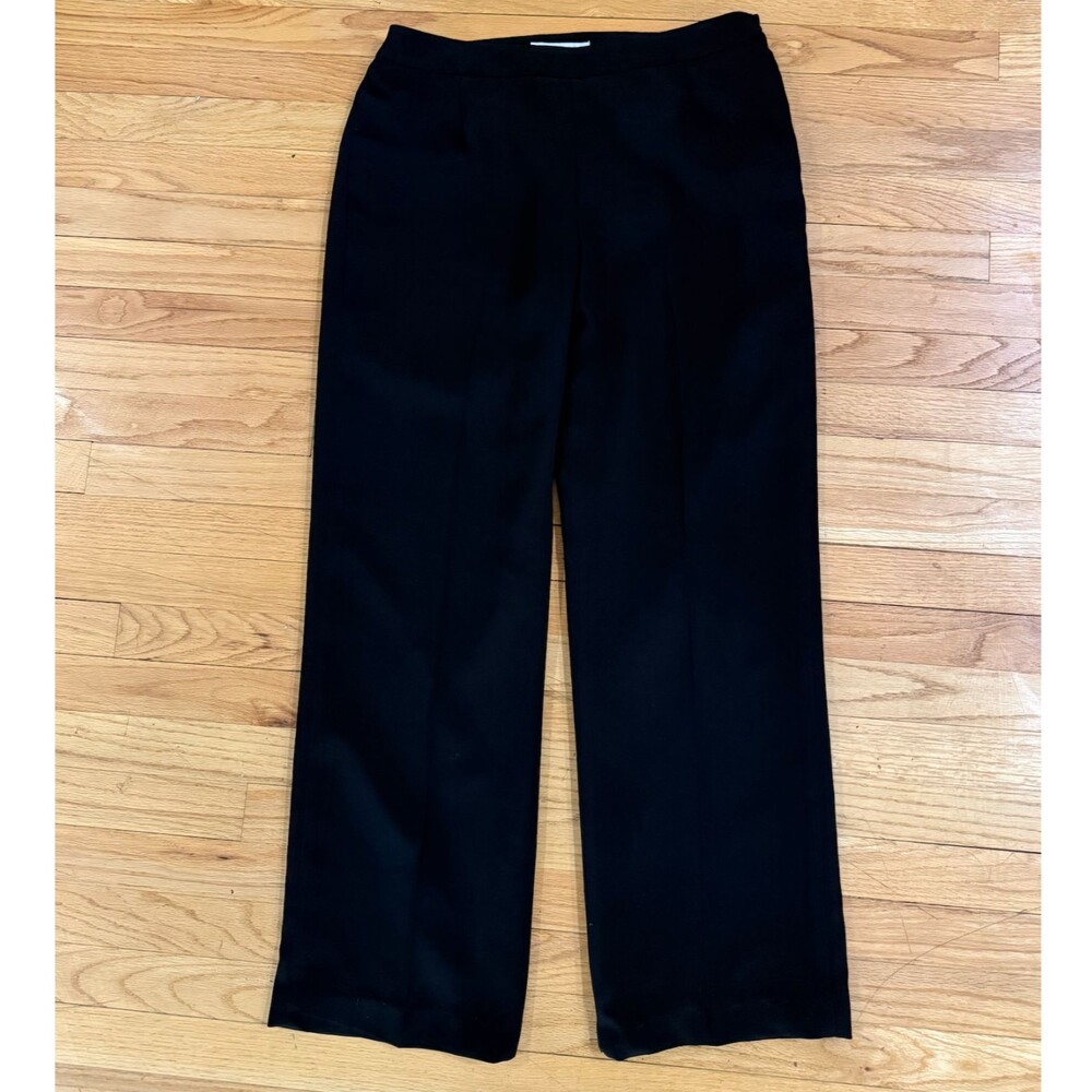 Le Suit Collection Dress Pants Women 10 Black Career Office Straight Leg Slacks